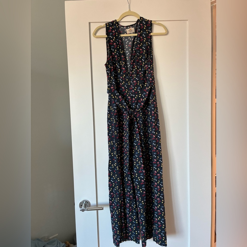 Marine Layer Holli navy floral jumpsuit, large
